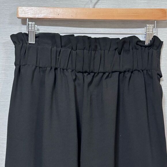 Madewell Tie Waist Huston Pull On Crop Pants In Black SZ small - Picture 9 of 12